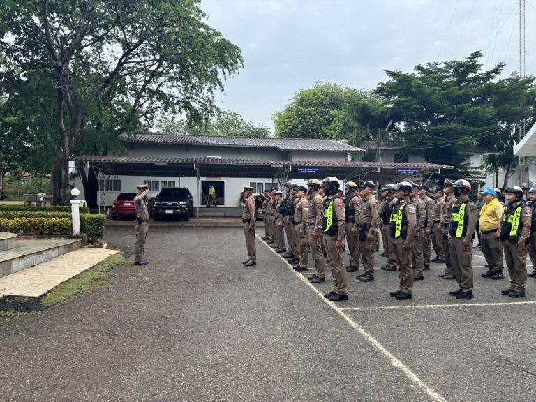 หัวหน้าสถานีกำชับการปฏิบัติตามโยบายการต่อต้านการรับสินบน ก่อนออกปฏิบัติหน้าที่ของเจ้าหน้าที่สายตรวจ